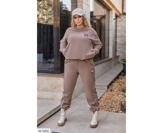 Женский прогулочный костюм со штанами большие размеры р.50-52;54-56;58-60;62-64 (6цв) "LETTI" купить недорого от прямого поставщика, изображение 4 Фотография Женский прогулочный костюм со штанами большие размеры р.50-52;54-56;58-60;62-64 (6цв) "LETTI" купить недорого от прямого поставщика, изображение 4