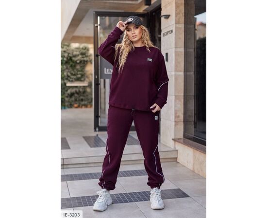 Женский прогулочный костюм со штанами большие размеры р.50-52;54-56;58-60;62-64 (6цв) "LETTI" купить недорого от прямого поставщика, изображение 5 Фотография Женский прогулочный костюм со штанами большие размеры р.50-52;54-56;58-60;62-64 (6цв) "LETTI" купить недорого от прямого поставщика, изображение 5