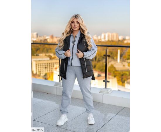 Фотография Женский прогулочный костюм со штанами большие размеры р.50-52;54-56;58-60;62-64 "LETTI" купить недорого от прямого поставщика, изображение 5