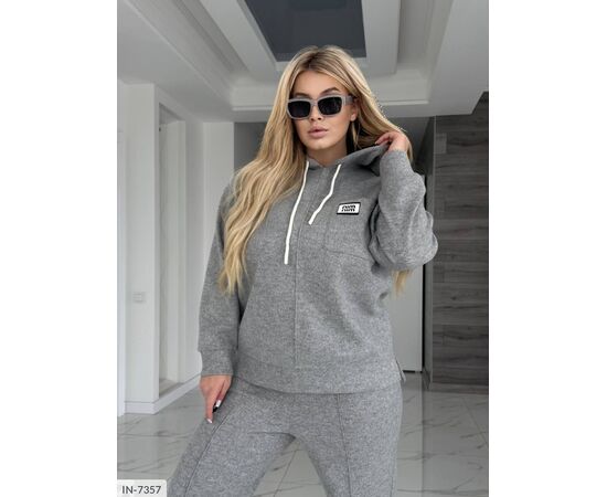 Женский прогулочный костюм со штанами большие размеры р.50-52;54-56;58-60;62-64 "LETTI" купить недорого от прямого поставщика, изображение 3 Фотография Женский прогулочный костюм со штанами большие размеры р.50-52;54-56;58-60;62-64 "LETTI" купить недорого от прямого поставщика, изображение 3