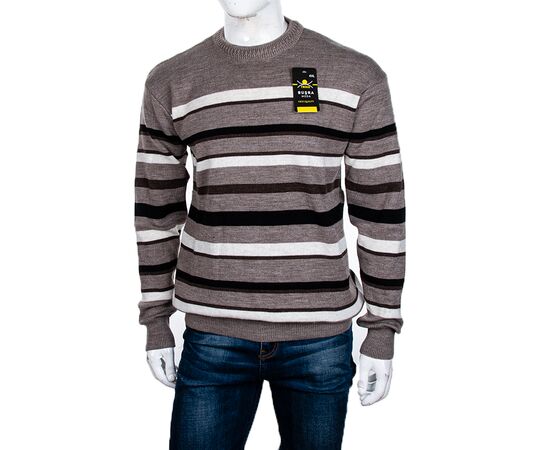 Свитер мужской Полоска beige батал р.3XL-5XL "STREET" недорого оптом от прямого поставщика Фотография Свитер мужской Полоска beige батал р.3XL-5XL "STREET" недорого оптом от прямого поставщика