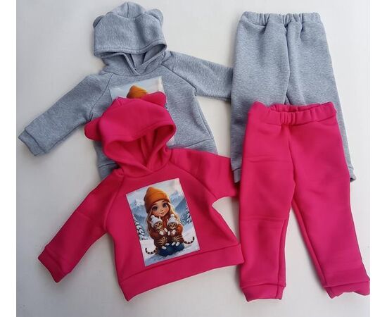 Костюм детский спортивный тёплый на девочку ML2798 d.pink р.24-30 "Meloria" недорого оптом от прямого поставщика Фотография Костюм детский спортивный тёплый на девочку ML2798 d.pink р.24-30 "Meloria" недорого оптом от прямого поставщика