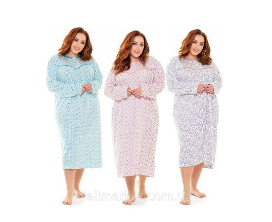 Ночная рубашка женская байковая размеры L-3XL (микс) "MODY" купить недорого от прямого поставщика Фотография Ночная рубашка женская байковая размеры L-3XL (микс) "MODY" купить недорого от прямого поставщика