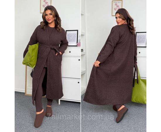 Кардиган-пальто жіночий еко-барашок на флісі 46-60 "LADA" недорого від прямого постачальника, зображення 2