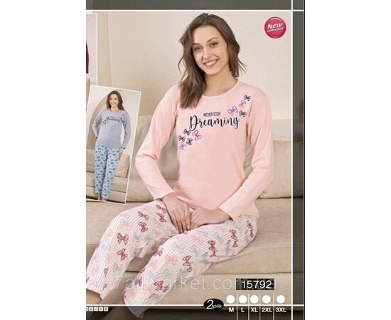 Пижама женская байковая размеры M-3XL (2цв) "MODY" купить недорого от прямого поставщика Фотография Пижама женская байковая размеры M-3XL (2цв) "MODY" купить недорого от прямого поставщика