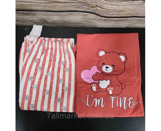 Пижама женская байковая с Мишкой размеры M-3XL (2цв) "MODY" купить недорого от прямого поставщика Фотография Пижама женская байковая с Мишкой размеры M-3XL (2цв) "MODY" купить недорого от прямого поставщика