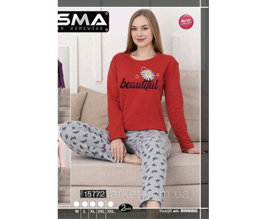Пижама женская байковая  размеры M-3XL (3цв) "MODY" купить недорого от прямого поставщика Фотография Пижама женская байковая  размеры M-3XL (3цв) "MODY" купить недорого от прямого поставщика