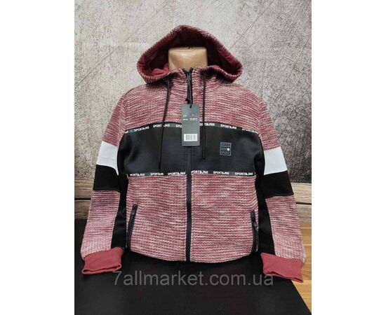 Кофта мужская  на флисе с капюшоном р-ры M-2XL (2цв) "MODY" недорого от прямого поставщика, изображение 2 Фотография Кофта мужская  на флисе с капюшоном р-ры M-2XL (2цв) "MODY" недорого от прямого поставщика, изображение 2