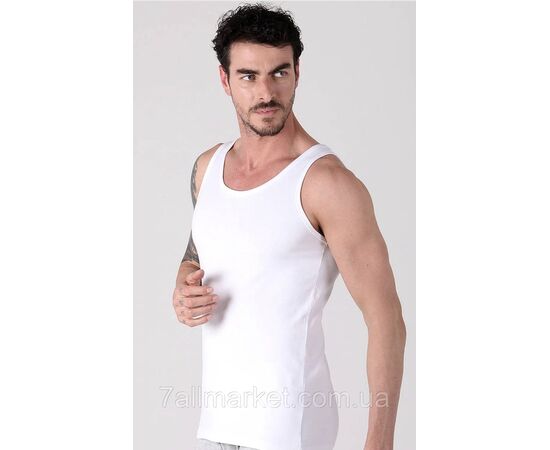 Майка чоловіча однотонна розміри M-2XL (2 кв) "MODY" купити недорого від прямого постачальника, зображення 2 Майка чоловіча однотонна розміри M-2XL (2 кв) "MODY" купити недорого від прямого постачальника, зображення 2