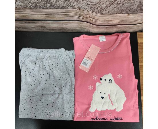 Пижама женская интерлок с Мишками батал размеры XL-3XL  "MODY" купить недорого от прямого поставщика, изображение 2 Фотография Пижама женская интерлок с Мишками батал размеры XL-3XL  "MODY" купить недорого от прямого поставщика, изображение 2