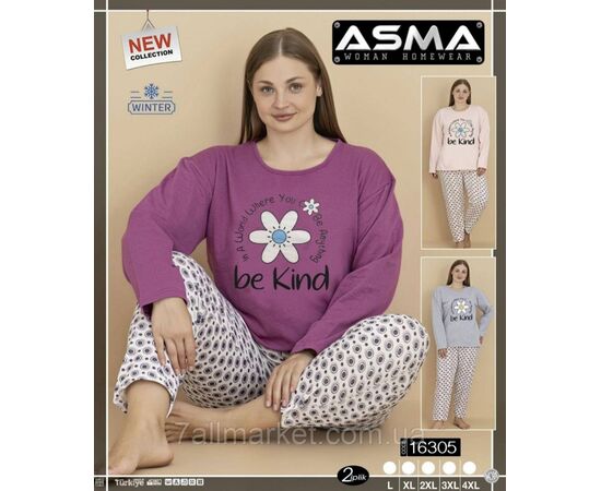 Пижама женская байковая размеры L-4XL (3цв) "MODY" купить недорого от прямого поставщика Фотография Пижама женская байковая размеры L-4XL (3цв) "MODY" купить недорого от прямого поставщика