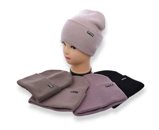 Шапка зимова жіноча KM021-4 подвійна mix р.56-60 "Angelica" недорого оптом від прямого постачальника Шапка зимова жіноча KM021-4 подвійна mix р.56-60 "Angelica" недорого оптом від прямого постачальника