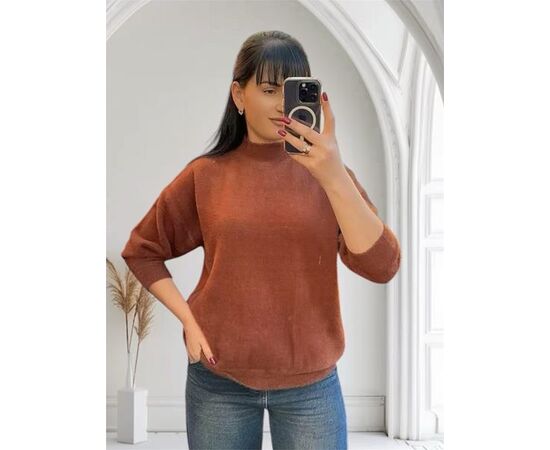 Светр жіночий 24020 brown р.42-50 "PULSE" недорого оптом від прямого постачальника Светр жіночий 24020 brown р.42-50 "PULSE" недорого оптом від прямого постачальника