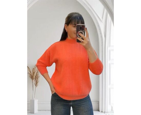 Светр жіночий 24020 orange р.42-50 "PULSE" недорого оптом від прямого постачальника Светр жіночий 24020 orange р.42-50 "PULSE" недорого оптом від прямого постачальника