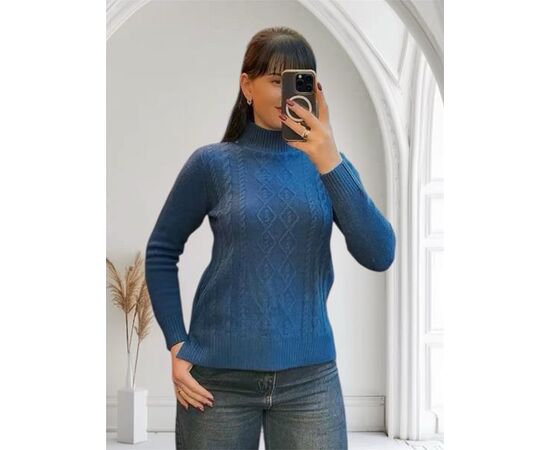 Светр жіночий 24031 blue р.44-48 "PULSE" недорого оптом від прямого постачальника Светр жіночий 24031 blue р.44-48 "PULSE" недорого оптом від прямого постачальника