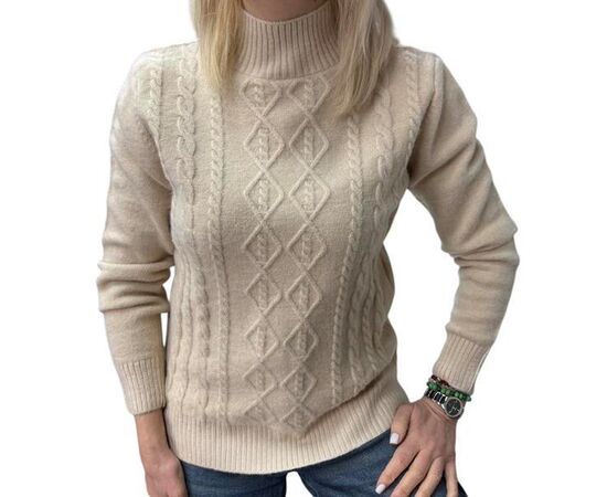 Свитер женский 24031 beige р.46-50 "Elena&Vika" недорого оптом от прямого поставщика Фотография Свитер женский 24031 beige р.46-50 "Elena&Vika" недорого оптом от прямого поставщика