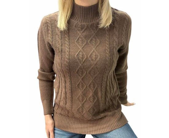 Свитер женский 24031 brown р.46-50 "Elena&Vika" недорого оптом от прямого поставщика Фотография Свитер женский 24031 brown р.46-50 "Elena&Vika" недорого оптом от прямого поставщика