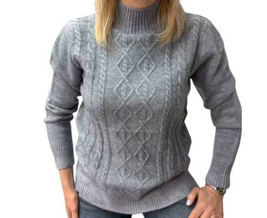 Свитер женский 24031 grey р.46-50 "Elena&Vika" недорого оптом от прямого поставщика Фотография Свитер женский 24031 grey р.46-50 "Elena&Vika" недорого оптом от прямого поставщика