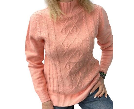 Свитер женский 24031 peach р.46-50 "Elena&Vika" недорого оптом от прямого поставщика Фотография Свитер женский 24031 peach р.46-50 "Elena&Vika" недорого оптом от прямого поставщика