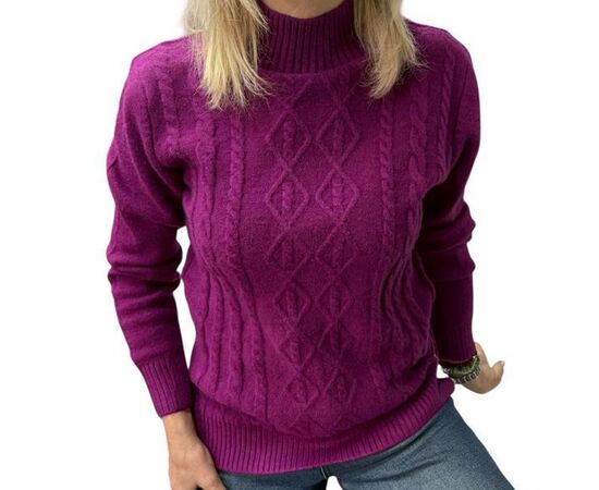 Свитер женский 24031 purple р.46-50 "Elena&Vika" недорого оптом от прямого поставщика Фотография Свитер женский 24031 purple р.46-50 "Elena&Vika" недорого оптом от прямого поставщика