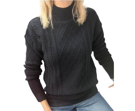 Свитер женский 24039 black р.46-50 "Elena&Vika" недорого оптом от прямого поставщика Фотография Свитер женский 24039 black р.46-50 "Elena&Vika" недорого оптом от прямого поставщика