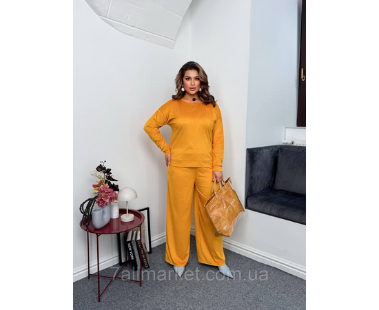 Костюм двійка жіночий замшевий розміри 46-60 "LADA" недорого від прямого постачальника, зображення 3