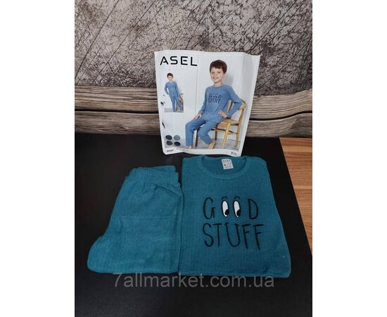 Фотография Пижама детская зимняя кашемировая  на мальчика 4-10 лет (5цв) "MODY" купить оптом в Одессе на 7 км, изображение 3