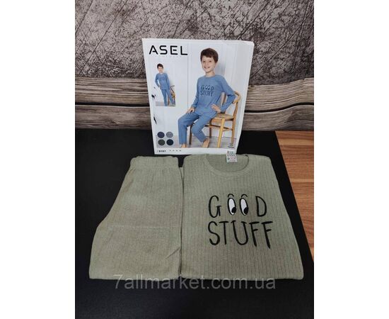 Фотография Пижама детская зимняя кашемировая  на мальчика 4-10 лет (5цв) "MODY" купить оптом в Одессе на 7 км, изображение 4