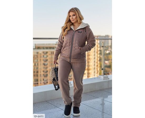 Женский прогулочный костюм со штанами большие размеры р.54-56;58-60;62-64;50-52 (5цв) "LETTI" купить недорого от прямого поставщика, изображение 2 Фотография Женский прогулочный костюм со штанами большие размеры р.54-56;58-60;62-64;50-52 (5цв) "LETTI" купить недорого от прямого поставщика, изображение 2