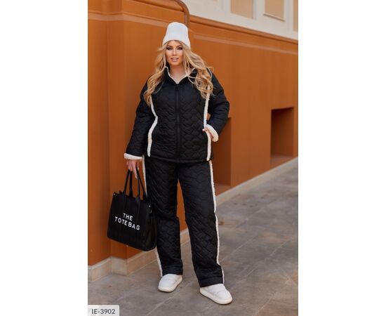 Женский прогулочный костюм со штанами большие размеры р.50-52;54-56;58-60;62-64;46-48 (4цв) "LETTI" купить недорого от прямого поставщика, изображение 7 Фотография Женский прогулочный костюм со штанами большие размеры р.50-52;54-56;58-60;62-64;46-48 (4цв) "LETTI" купить недорого от прямого поставщика, изображение 7