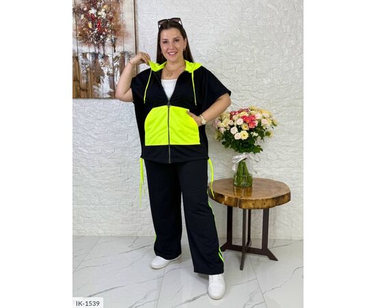 Жіночий костюм кофта з брюками на різанику великі розміри р.46-48;50-52;54-56;58-60 (4кол.) "VLADA" купити недорого від прямого постачальника, зображення 3