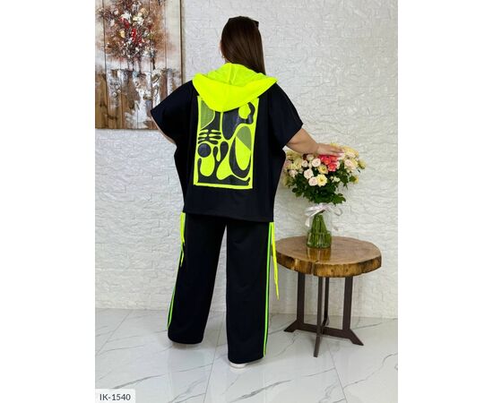 Жіночий костюм кофта з брюками на різанику великі розміри р.46-48;50-52;54-56;58-60 (4кол.) "VLADA" купити недорого від прямого постачальника, зображення 4