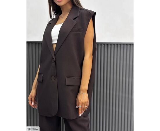 Костюм двійка жіночий з жилетом та брюками р.S-M;M-L (3кол.) "ANNVER" купити недорого від прямого постачальника, зображення 6 Костюм двійка жіночий з жилетом та брюками р.S-M;M-L (3кол.) "ANNVER" купити недорого від прямого постачальника, зображення 6