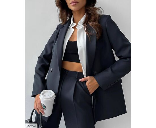 Фотография Костюм двойка женский пиджак и брюки р.S-M;M-L (3цв) "ANNVER" купить недорого от прямого поставщика, изображение 2