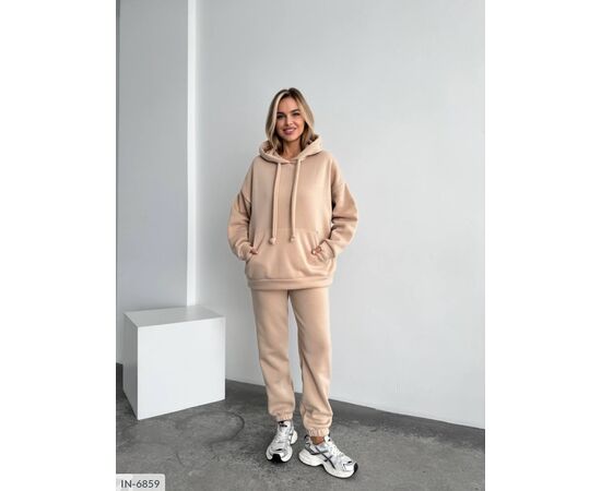 Фотография Женский спортивный костюм трёхнитка на флисе р.42-44;46-48 (9цв) "ANNABELLE" купить недорого от прямого поставщика, изображение 15