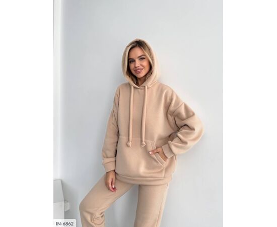 Фотография Женский спортивный костюм трёхнитка на флисе большого размера р.50-52;54-56 (9цв) "ANNABELLE" купить недорого от прямого поставщика, изображение 17