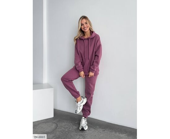 Фотография Женский спортивный костюм трёхнитка на флисе р.42-44;46-48 (9цв) "ANNABELLE" купить недорого от прямого поставщика, изображение 19