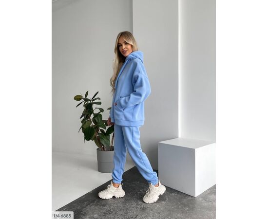 Фотография Женский спортивный костюм трёхнитка на флисе р.42-44;46-48 (9цв) "ANNABELLE" купить недорого от прямого поставщика, изображение 6