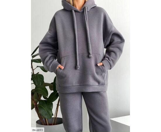 Фотография Женский спортивный костюм трёхнитка на флисе большого размера р.50-52;54-56 (9цв) "ANNABELLE" купить недорого от прямого поставщика, изображение 11