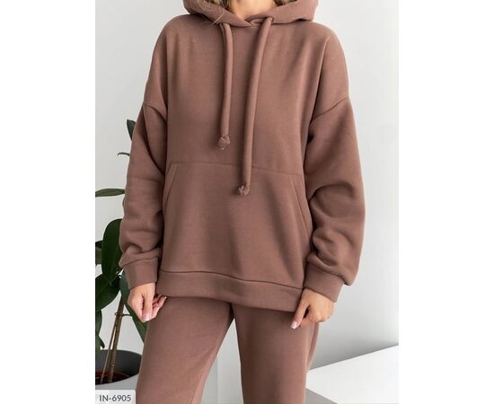 Фотография Женский спортивный костюм трёхнитка на флисе большого размера р.50-52;54-56 (9цв) "ANNABELLE" купить недорого от прямого поставщика, изображение 26