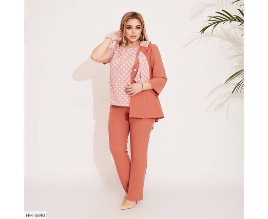 Костюм двійка жіночий піджак і штани великі розміри р.50-52;58-60;62-64;54-56 (8кол.) "LETTI" купити недорого від прямого постачальника, зображення 6 Костюм двійка жіночий піджак і штани великі розміри р.50-52;58-60;62-64;54-56 (8кол.) "LETTI" купити недорого від прямого постачальника, зображення 6