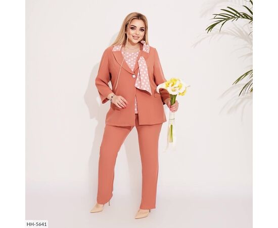 Костюм двійка жіночий піджак і штани великі розміри р.50-52;58-60;62-64;54-56 (8кол.) "LETTI" купити недорого від прямого постачальника, зображення 5 Костюм двійка жіночий піджак і штани великі розміри р.50-52;58-60;62-64;54-56 (8кол.) "LETTI" купити недорого від прямого постачальника, зображення 5