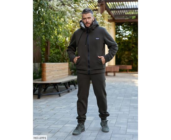 Фотография Мужской спортивный костюм трёхнитка на флисе р.L;1XL;XXL;XXXL (2цв) "LETTI" купить недорого от прямого поставщика, изображение 2