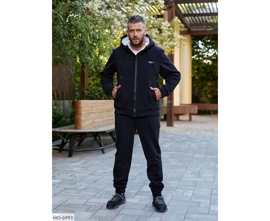 Фотография Мужской спортивный костюм трёхнитка на флисе р.L;1XL;XXL;XXXL (2цв) "LETTI" купить недорого от прямого поставщика, изображение 4