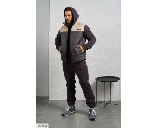 Фотография Мужской спортивный костюм трёхнитка на флисе р.48;50;52;54-56;58-60 "LETTI" купить недорого от прямого поставщика, изображение 9