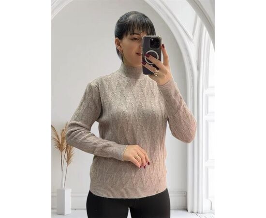 Светр жіночий 26370 beige р.48-52 "PULSE" недорого оптом від прямого постачальника Светр жіночий 26370 beige р.48-52 "PULSE" недорого оптом від прямого постачальника