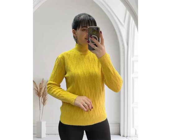 Светр жіночий 26370 yellow р.48-52 "PULSE" недорого оптом від прямого постачальника Светр жіночий 26370 yellow р.48-52 "PULSE" недорого оптом від прямого постачальника