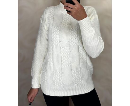 Свитер женский 26382 white р.46-52 "PULSE" недорого оптом от прямого поставщика Фотография Свитер женский 26382 white р.46-52 "PULSE" недорого оптом от прямого поставщика