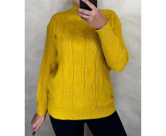 Свитер женский 26382 yellow р.46-52 "PULSE" недорого оптом от прямого поставщика Фотография Свитер женский 26382 yellow р.46-52 "PULSE" недорого оптом от прямого поставщика