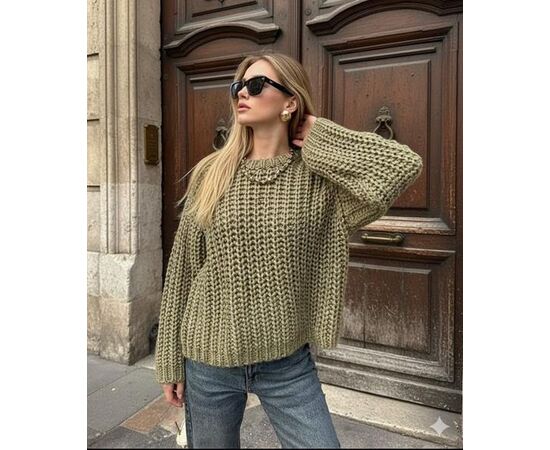 Свитер женский LR764 green р.42-48 "Lora" недорого оптом от прямого поставщика Фотография Свитер женский LR764 green р.42-48 "Lora" недорого оптом от прямого поставщика